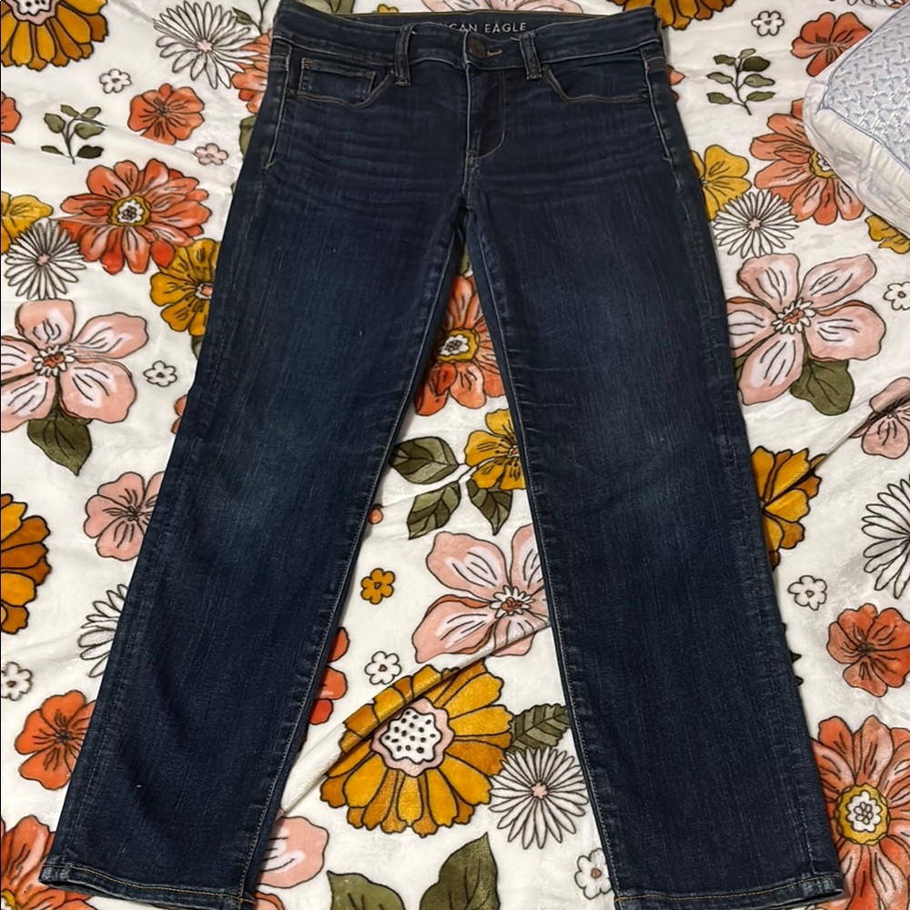 American Eagle Outfitters Women's Dark Blue Jeans